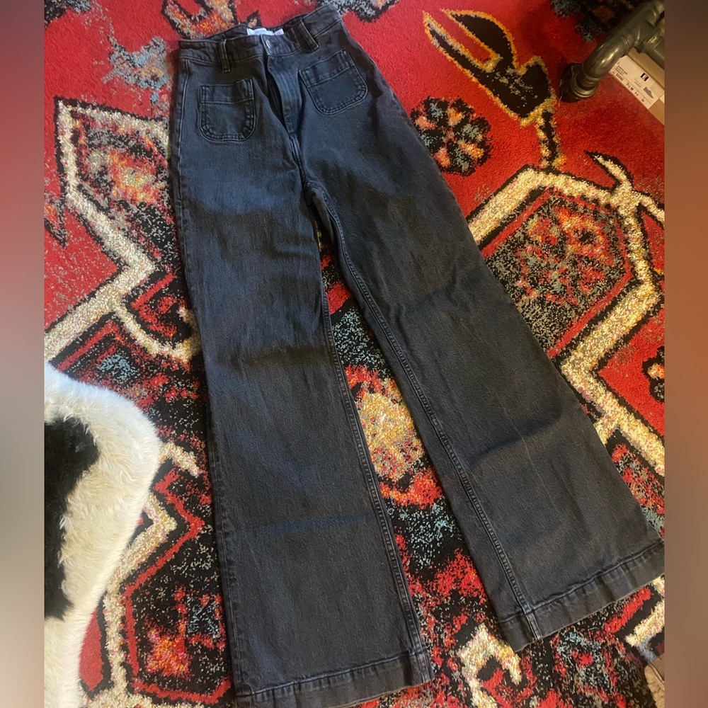 Love & Other Stories Black Wide Leg Jean